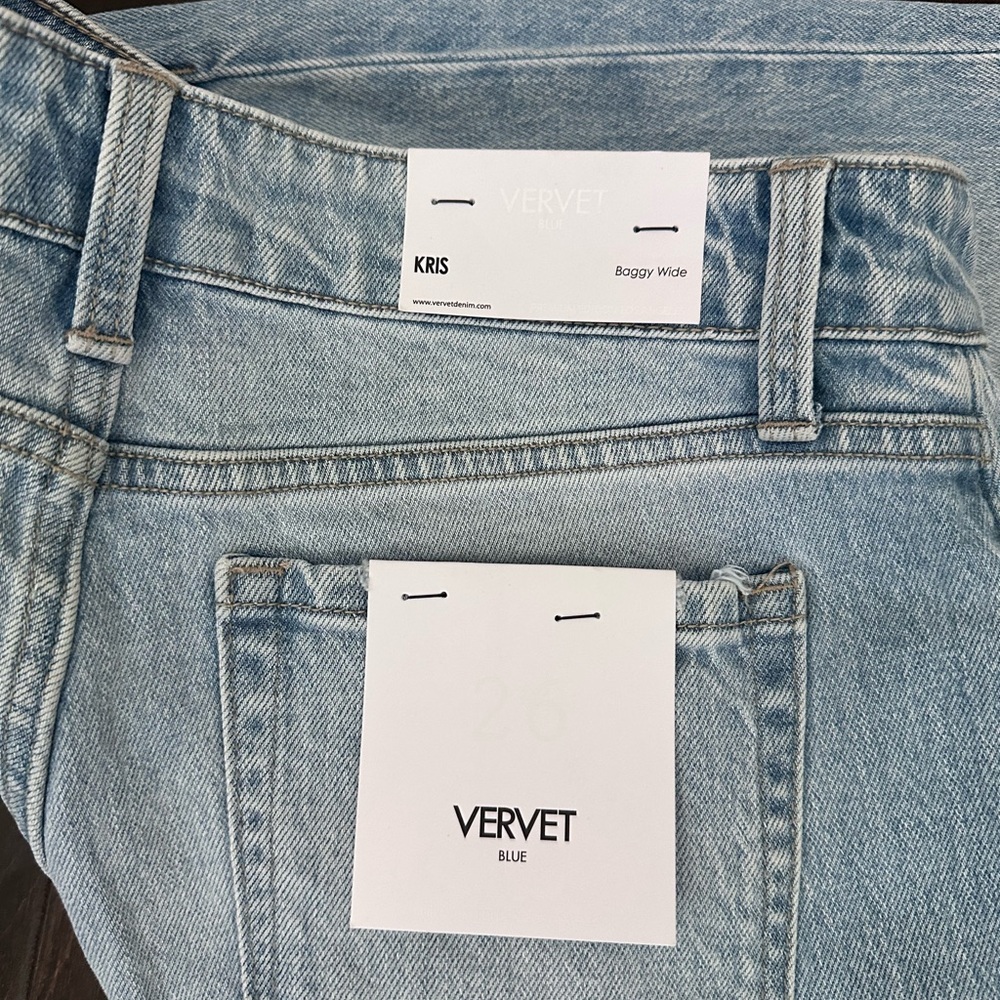 NWT light wash Vervet Kris Baggy‎ Wide Jeans nwt - Picture 5 of 7